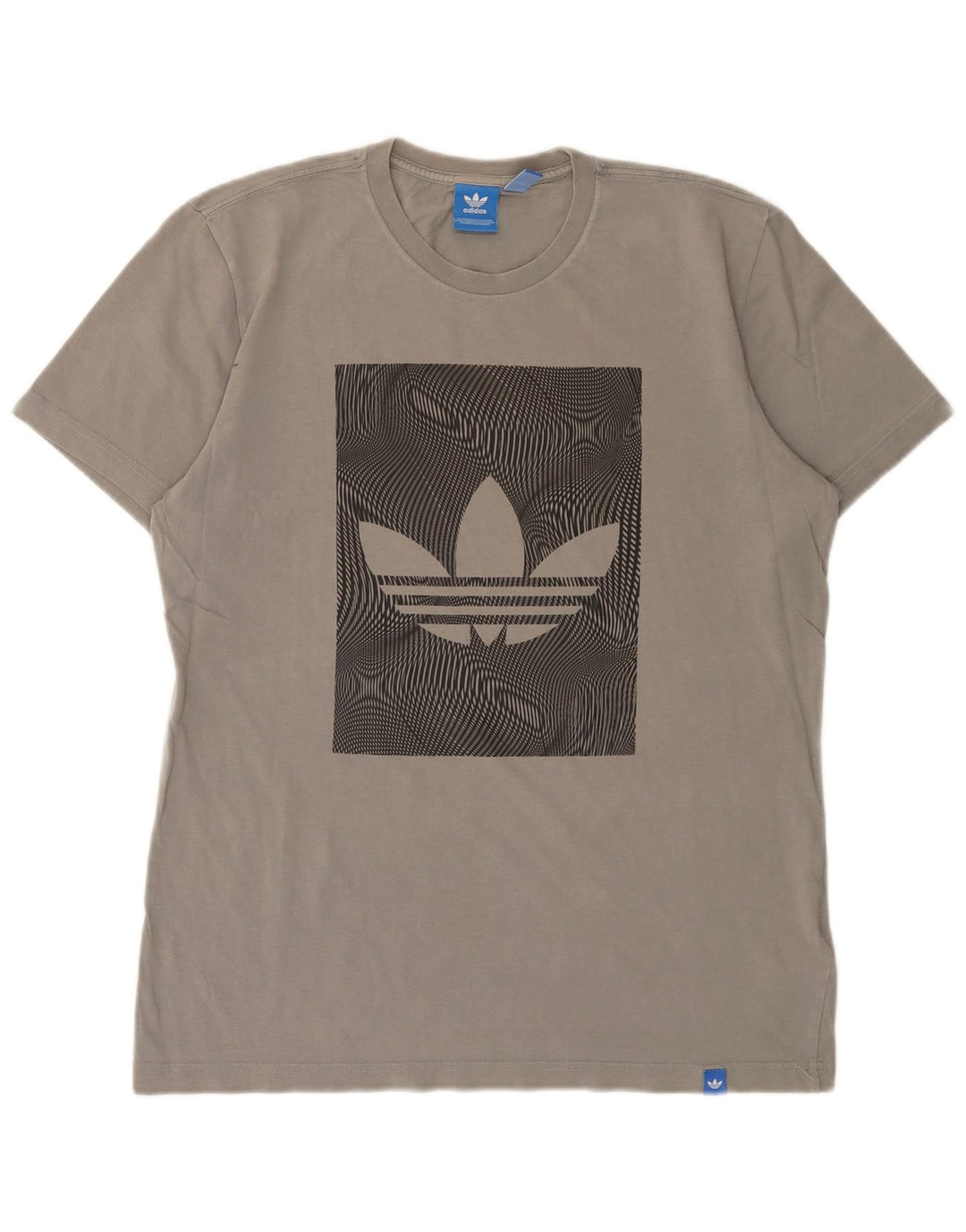 ADIDAS T-Shirt Graphique Homme Gris Moyen Coton