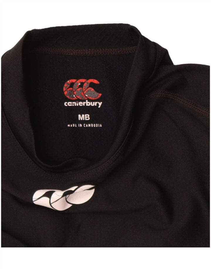 Canterbury Haut graphique à manches longues pour filles 11-12 ans Noir moyen Polyester