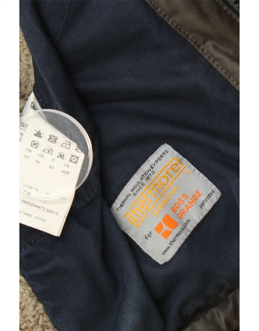 HUGO BOSS Veste Militaire IT 50 Large Marron Coton Homme