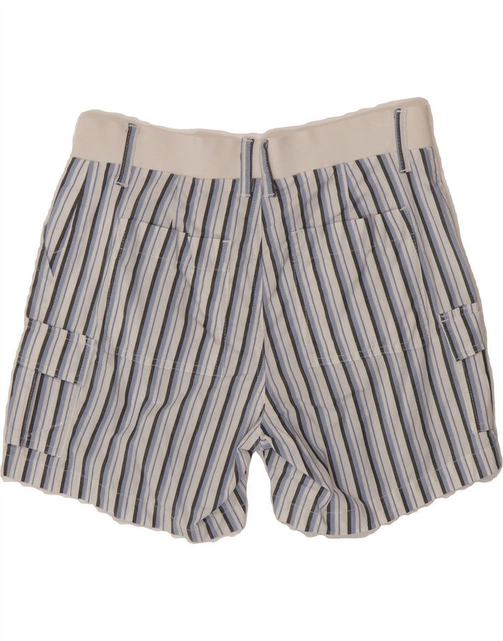LEE Womens Regular Fit Mid Rise Cargo Shorts US 10 Large W32  Blue Striped Vintage Lee and Second-Hand Lee from Messina Hembry 