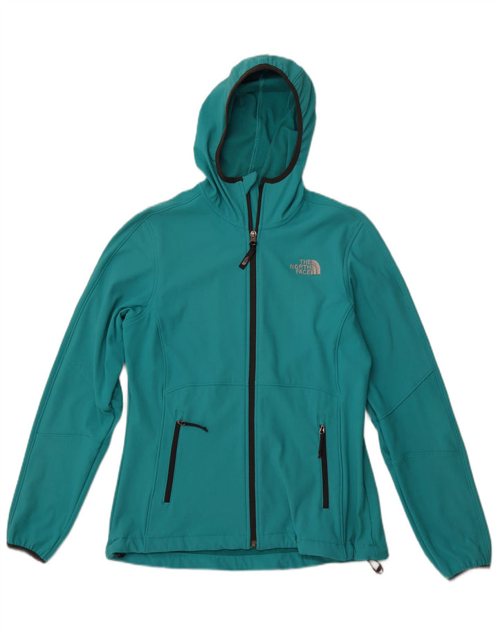 THE NORTH FACE Veste de survêtement à capuche pour femme UK 12 Turquoise moyen