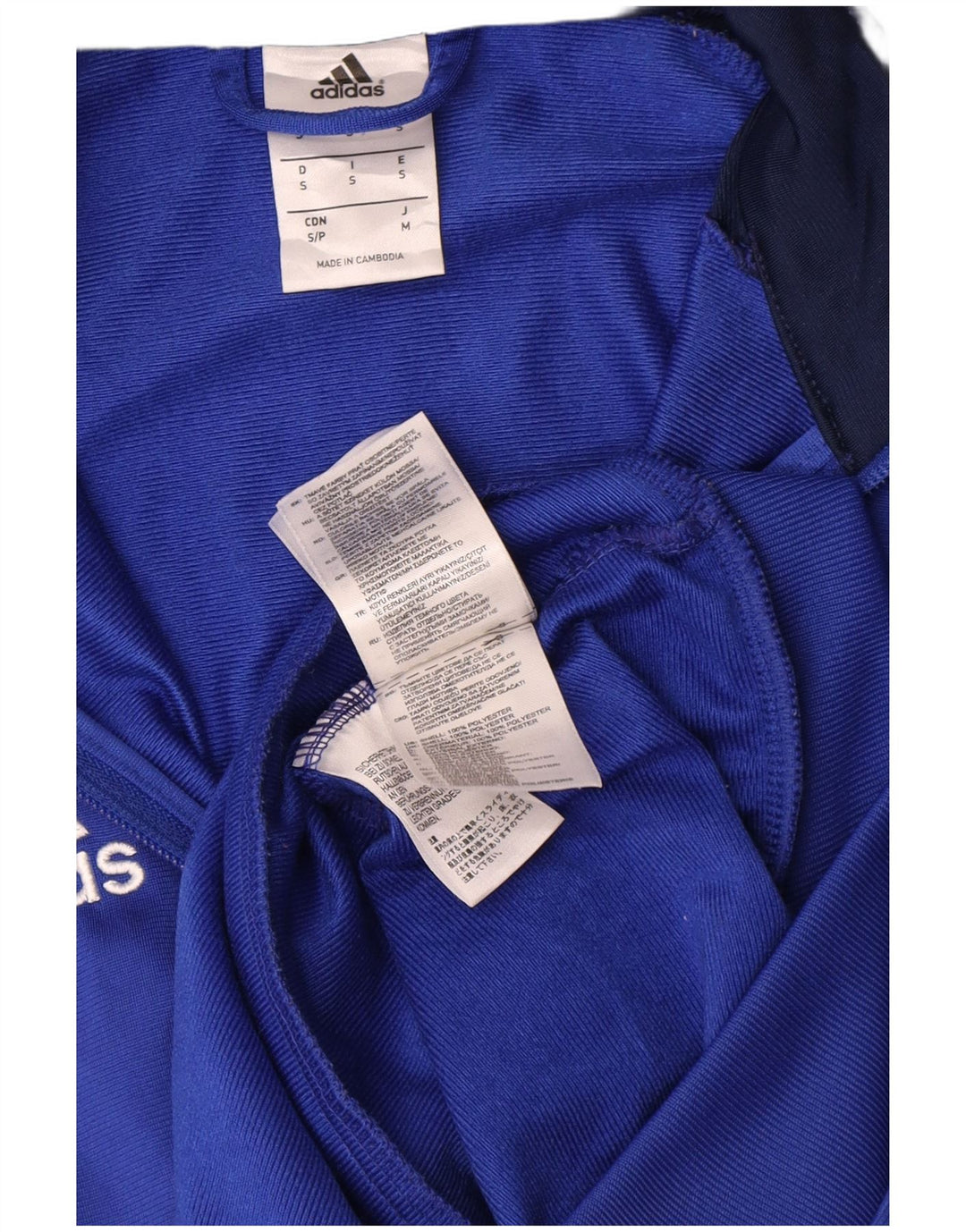 Adidas Veste de survêtement graphique pour homme Petit bleu Polyester color block