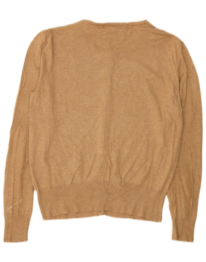 Marks & Spencer Pull Cardigan Femme UK 14 Large Beige Viscose