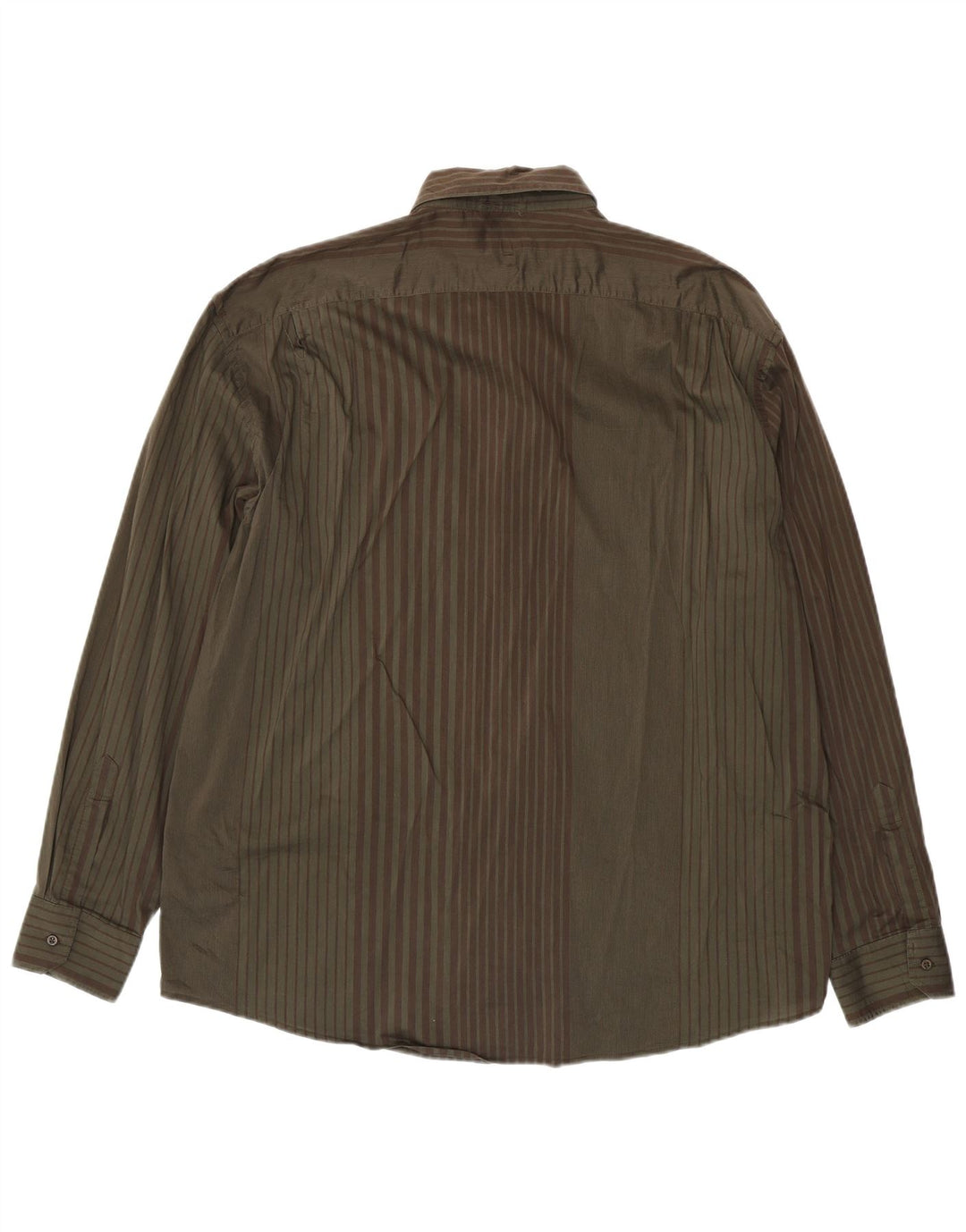 Trussardi Jeans Chemise Homme 3XL Kaki Rayé Coton