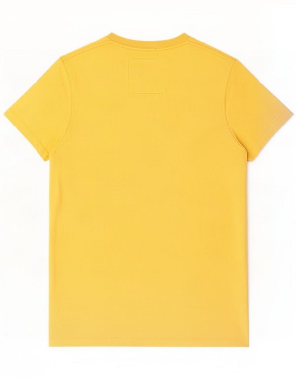 Abercrombie & Fitch T-shirt graphique musculaire pour homme Petit coton jaune