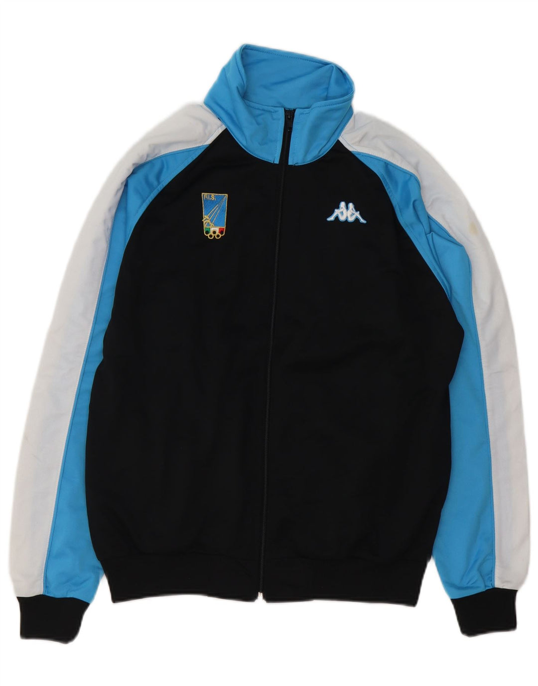 Kappa Veste de Survêtement Italia Homme Noir Small Polyester Colorblock