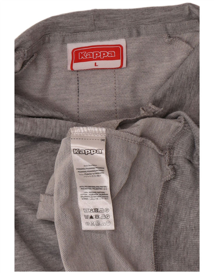 Kappa Pull à capuche graphique pour homme en polyester moucheté gris grand