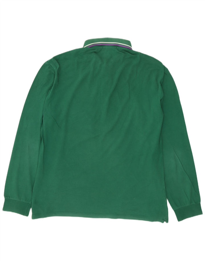 FRED PERRY Polo à Manches Longues Homme Grand Coton Vert