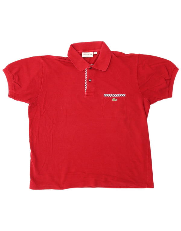 Lacoste Mens Classic Fit Polo Shirt Size 5 Large Red Cotton