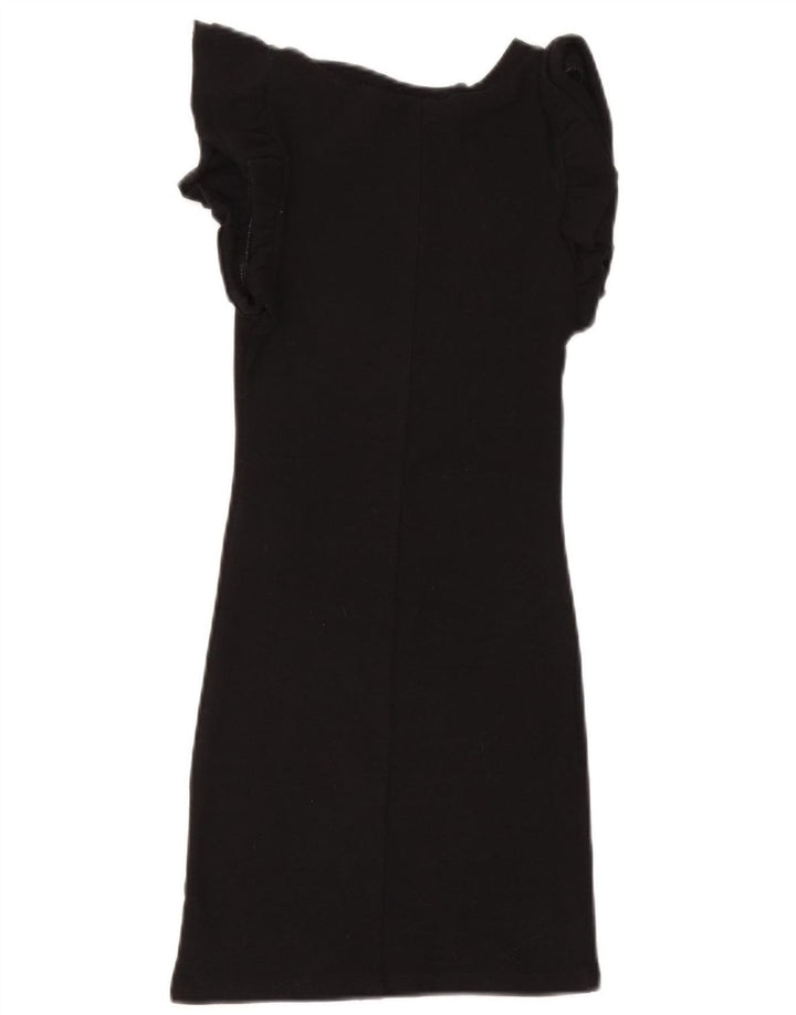 Zara Robe fourreau pour femme UK 10 Petit coton noir