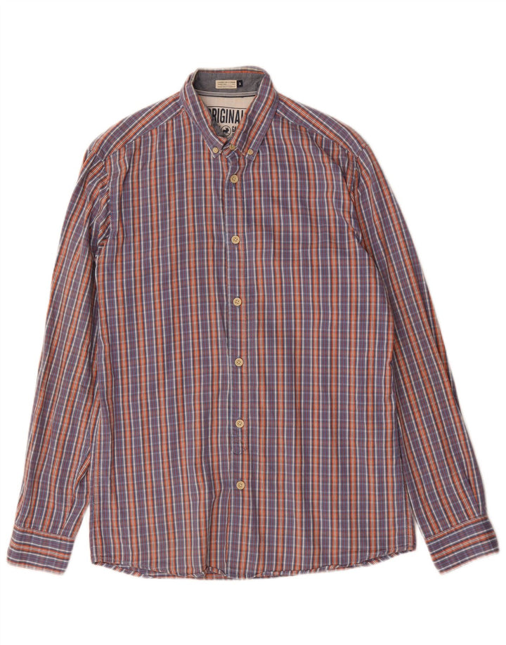 Jack & Jones Chemise Homme Bleu Moyen Carreaux Coton