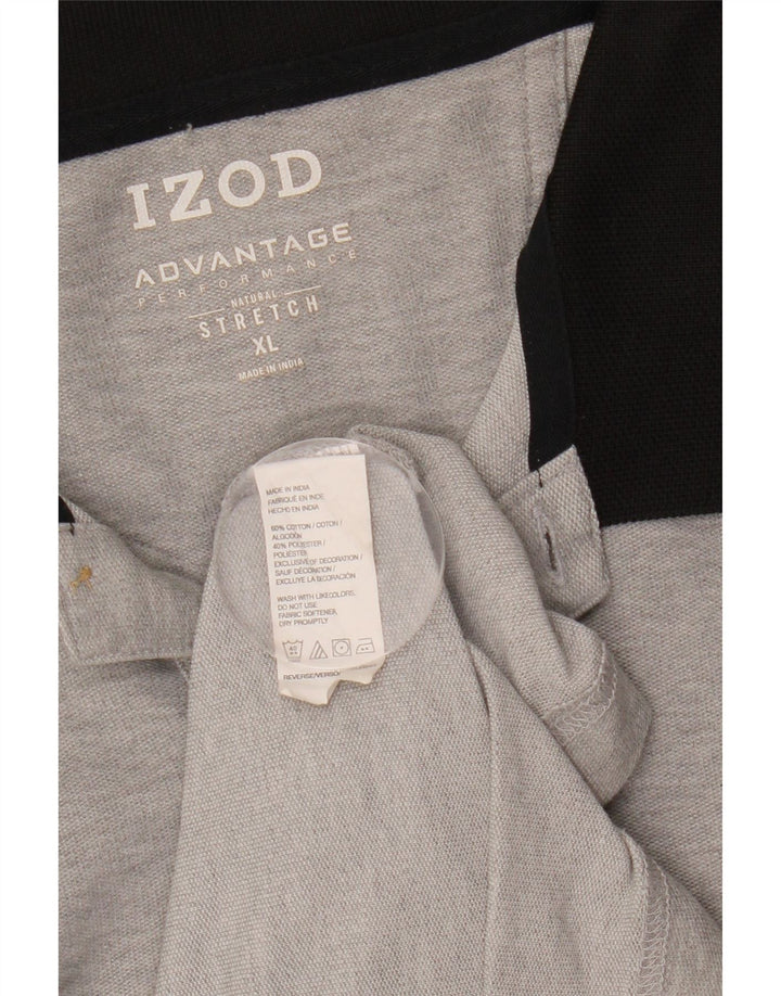 Izod Polo Homme XL Gris Colorblock Coton