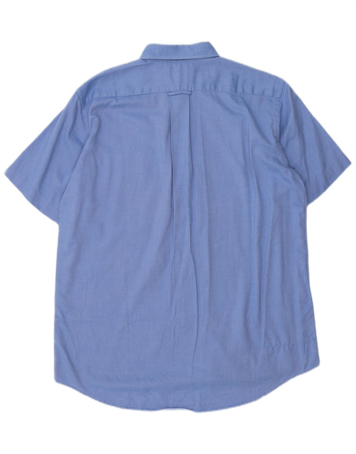 Lacoste Chemise à manches courtes pour hommes Taille 40 Coton bleu moyen