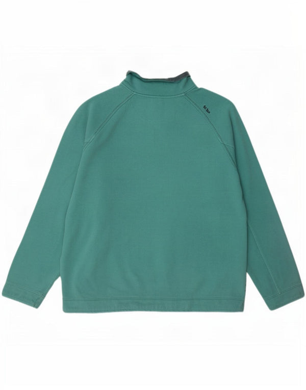 Fat Face Sweat-shirt col zippé pour homme XL en coton turquoise