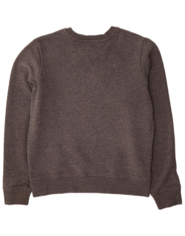 TOMMY HILFIGER Sweat-shirt graphique surdimensionné pour femme UK 6 XS Gris