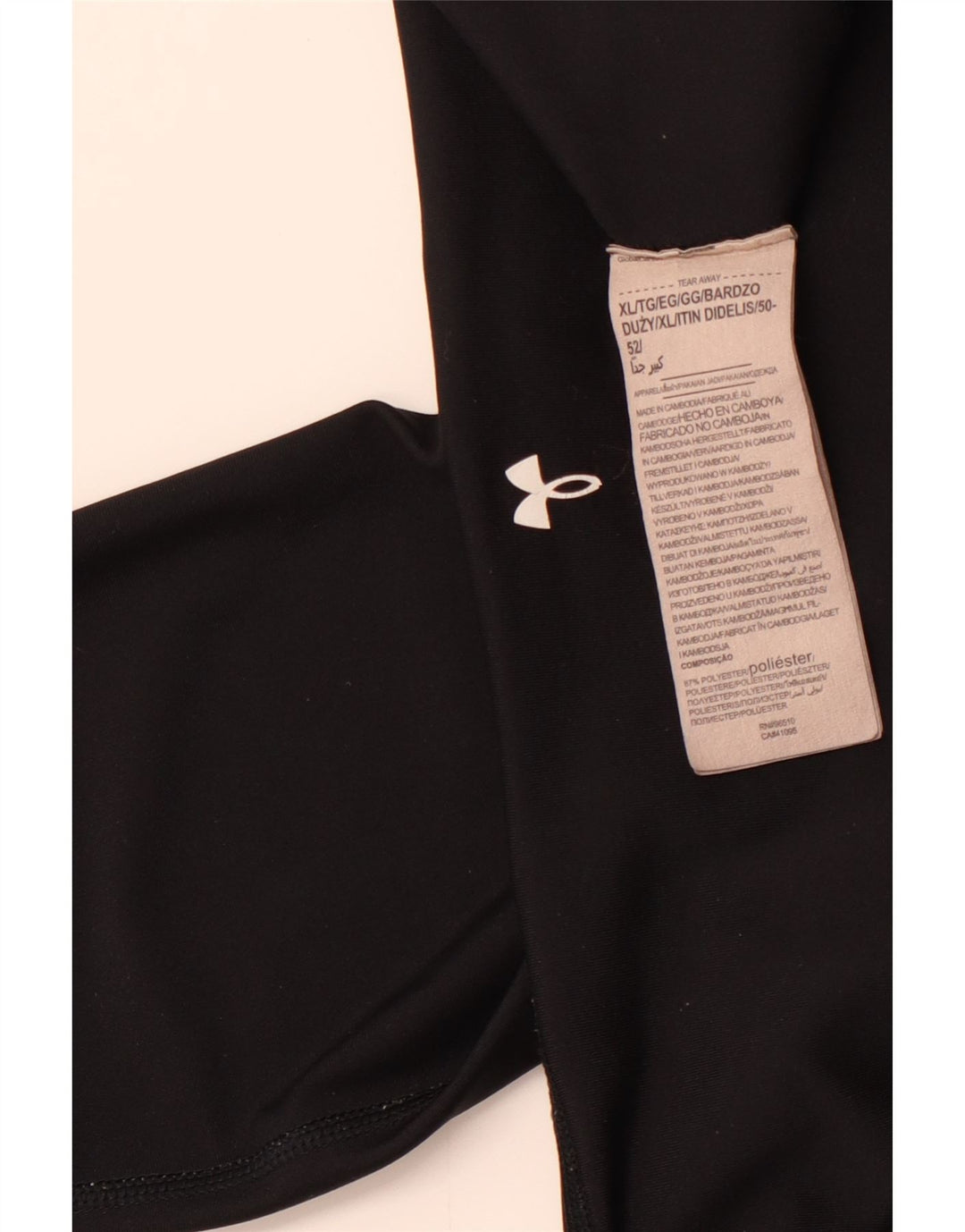 UNDER ARMOUR Leggings Femme UK 18 XL Noir Polyester
