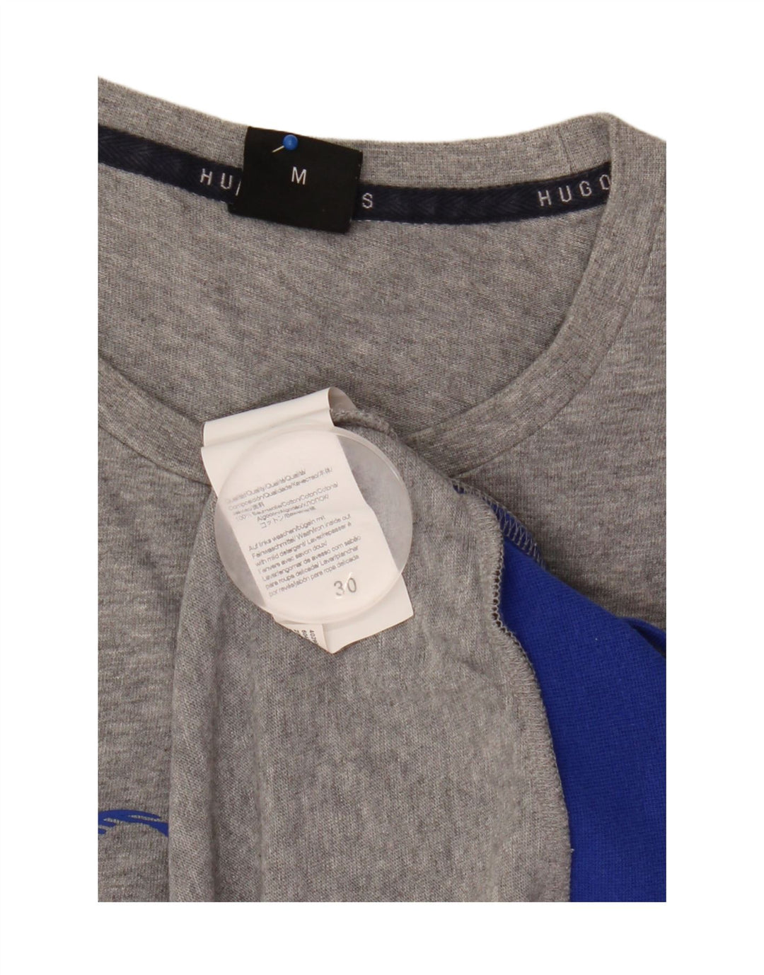 Hugo Boss Haut graphique à manches longues en coton moucheté gris moyen