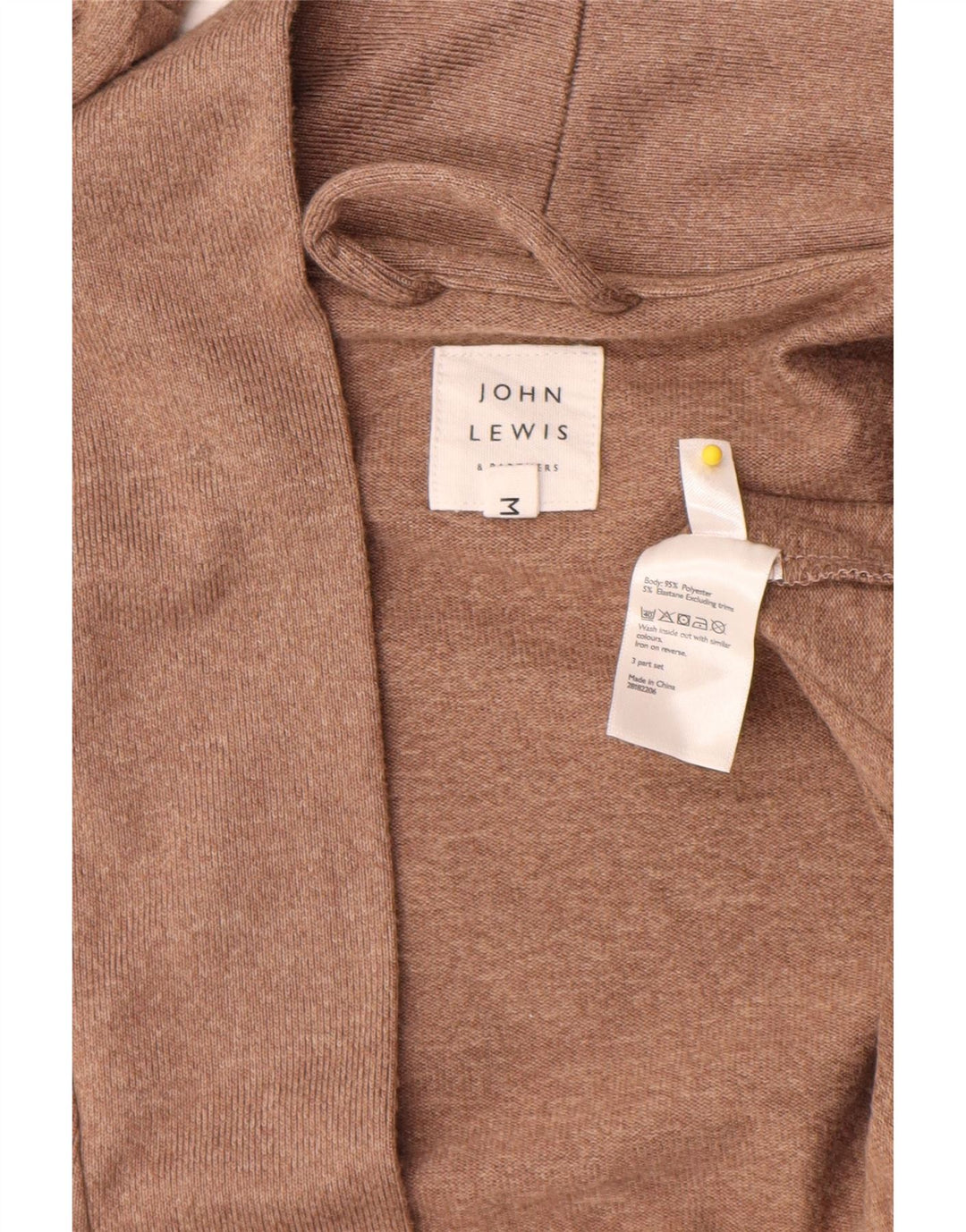 John Lewis Cardigan long surdimensionné pour femme UK 14 Marron moyen