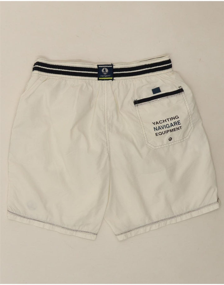 NAVIGARE Mens Swimming Shorts Medium  White Nylon Vintage Navigare and Second-Hand Navigare from Messina Hembry 