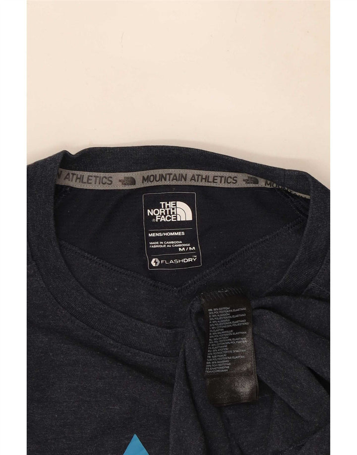 The North Face T-Shirt Graphique Homme Bleu Marine Moyen Coton