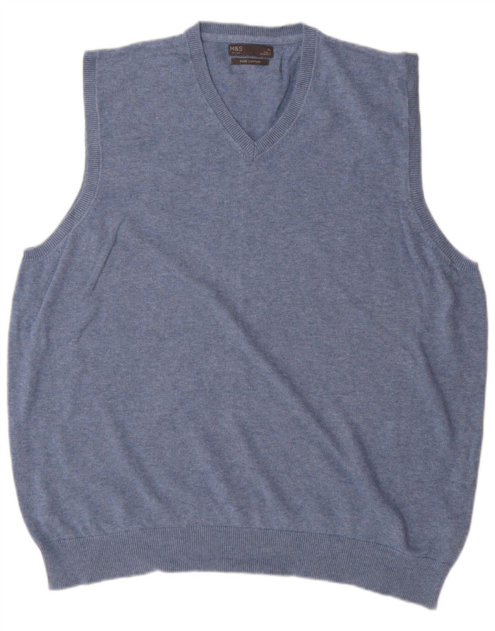 Marks & Spencer Débardeur pour homme XL en coton bleu