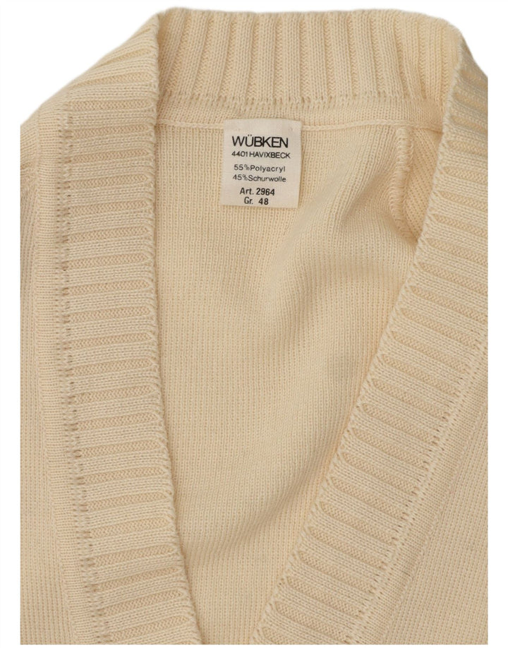 Wubken Cardigan Femme Pull EU 48 2XL Blanc Cassé Polyacrylique