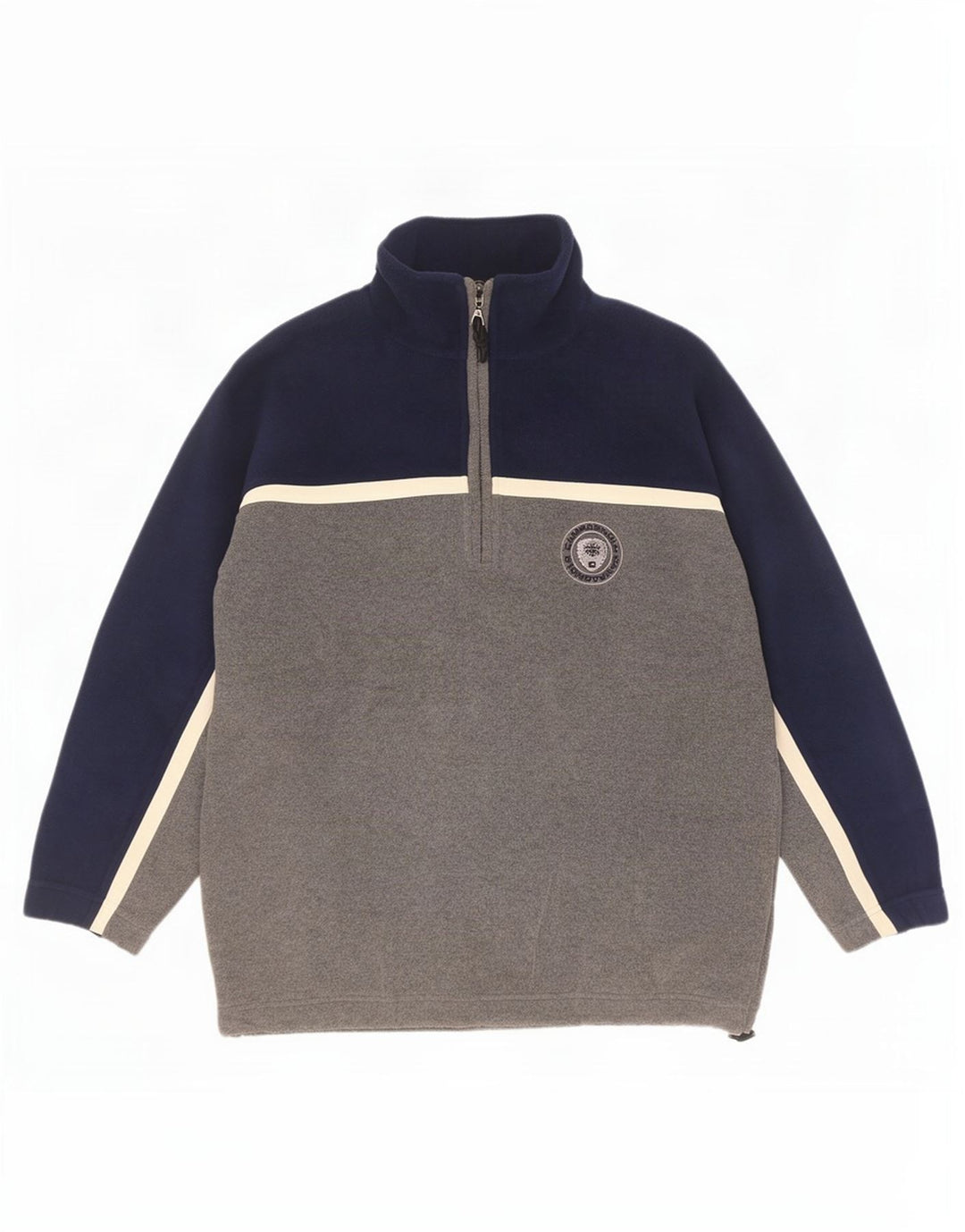 Campagnolo Pull Polaire Col Zippé Homme Gris Moyen Colorblock Polyester