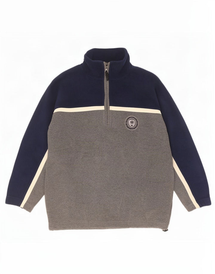 Campagnolo Pull Polaire Col Zippé Homme Gris Moyen Colorblock Polyester