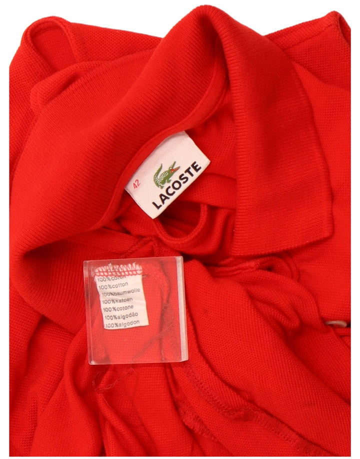 LACOSTE Robe polo sans manches femme taille 42 grand coton rouge