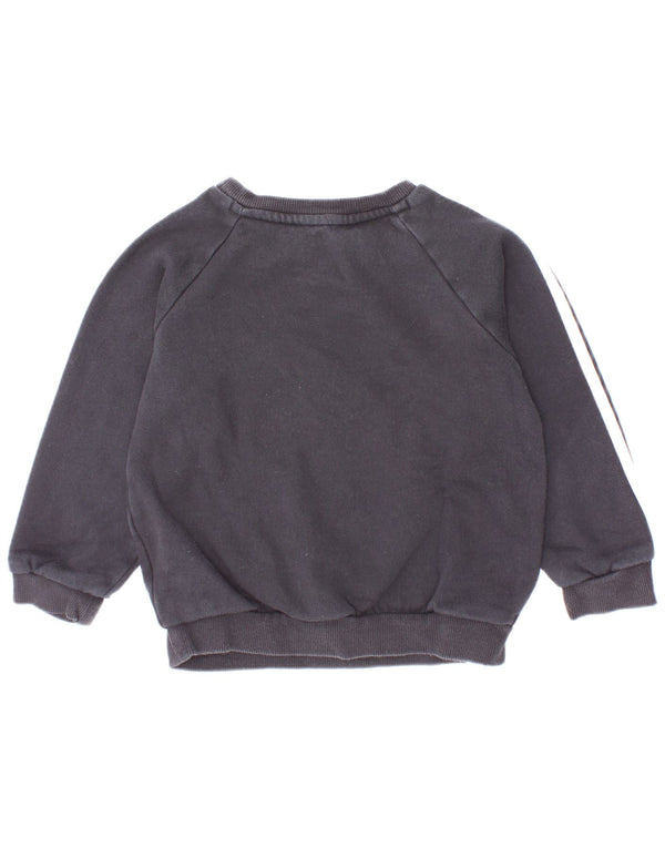 Adidas Sweat-shirt graphique pour bébé garçon 18-24 mois en coton noir
