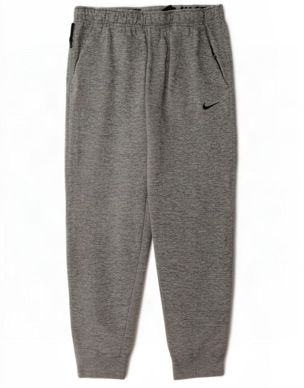 Nike Pantalon de survêtement Therma-Fit pour homme XL Gris chiné Polyester