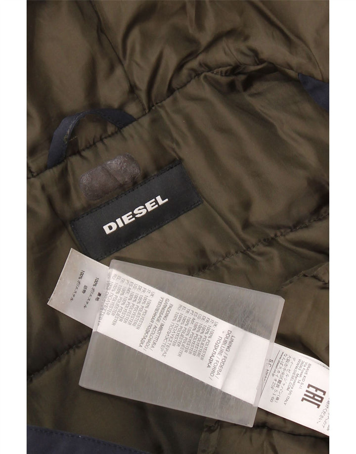DIESEL Veste coupe-vent à capuche pour garçon 9-10 ans Bleu marine Polyester