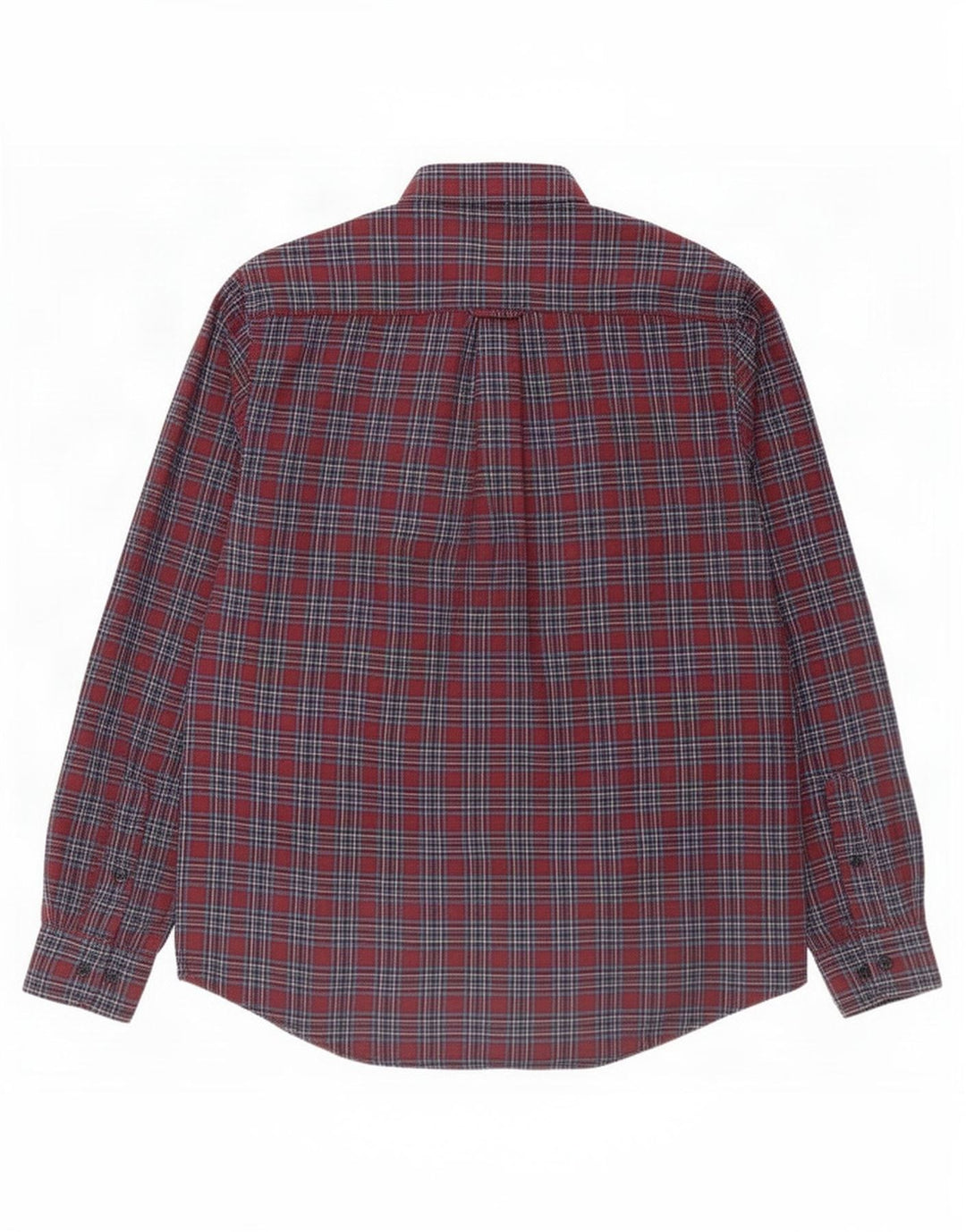 James Pringle Chemise en flanelle pour homme en polyester à carreaux bordeaux moyen