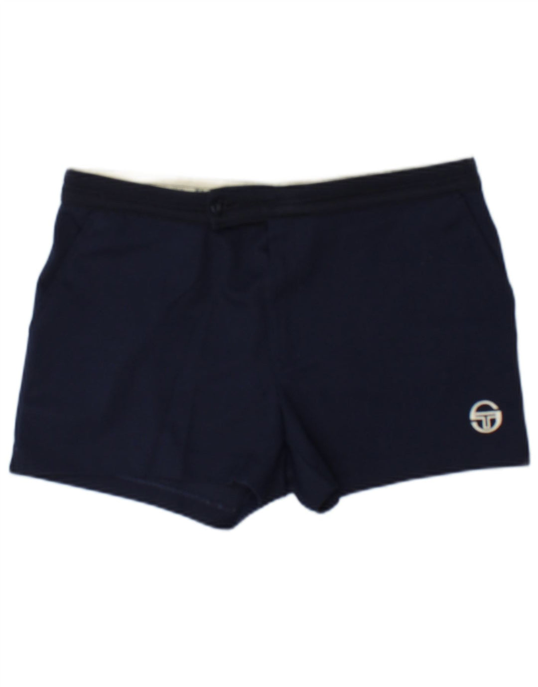 Sergio Tacchini Short de sport pour femme UK 14 Large Bleu Marine Polyester