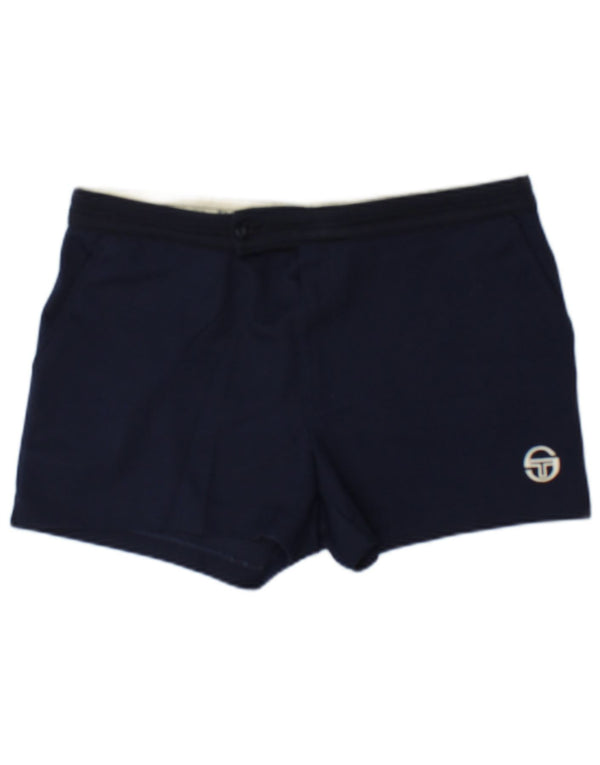 Sergio Tacchini Short de sport pour femme UK 14 Large Bleu Marine Polyester