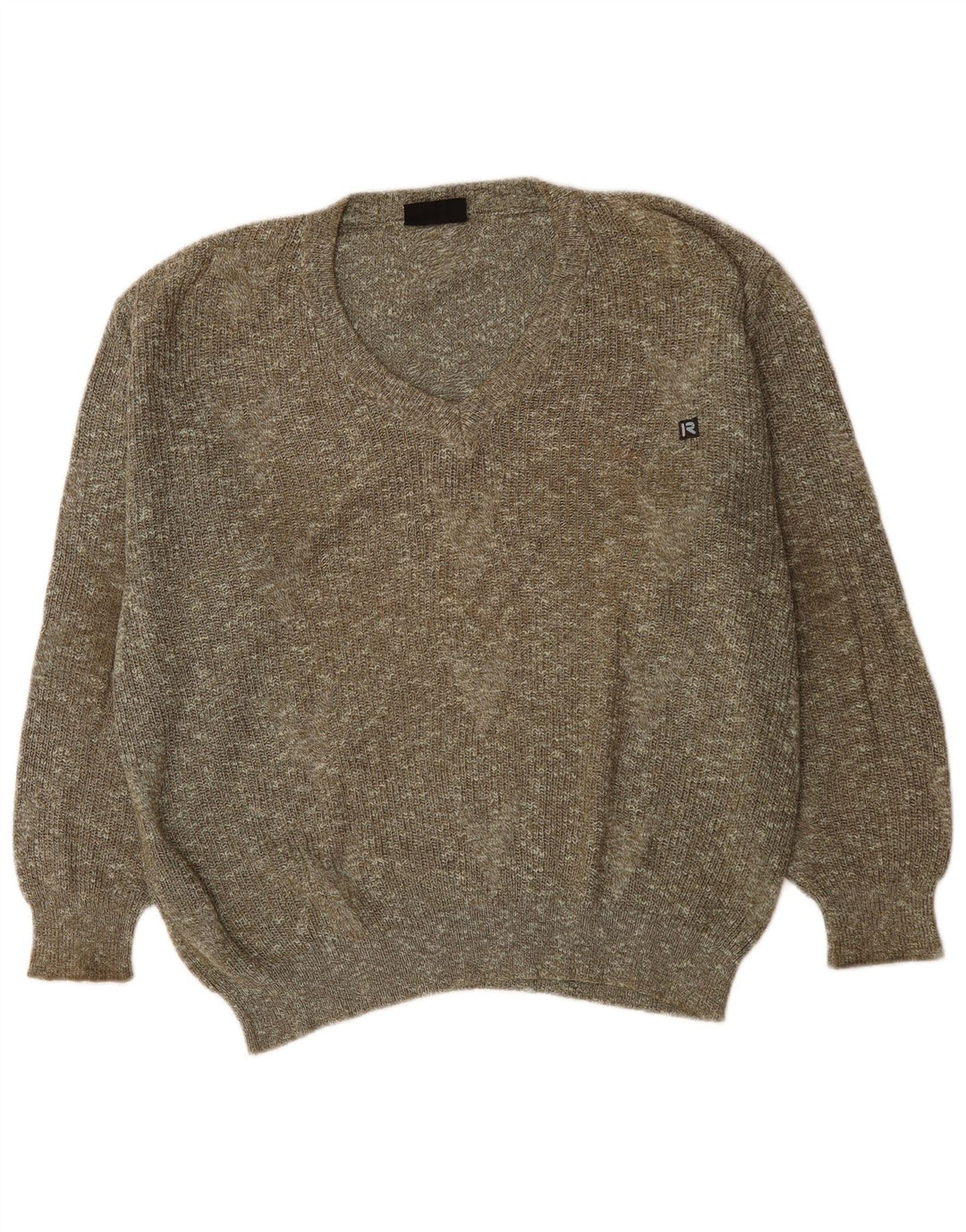 Rasica Pull Col V Homme XL Gris Moucheté