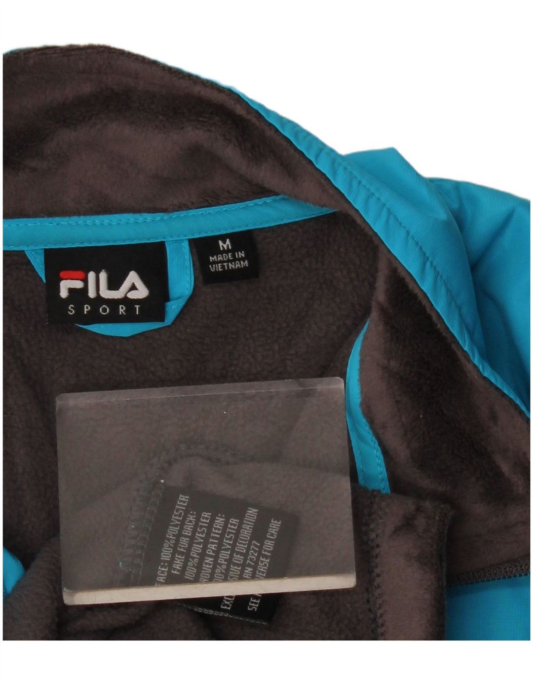 FILA Veste Polaire Femme UK 14 Gris Moyen Colorblock Polyester
