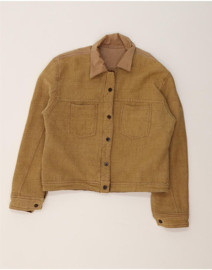 veste réversible femme vintage UK 12 Brun moyen
