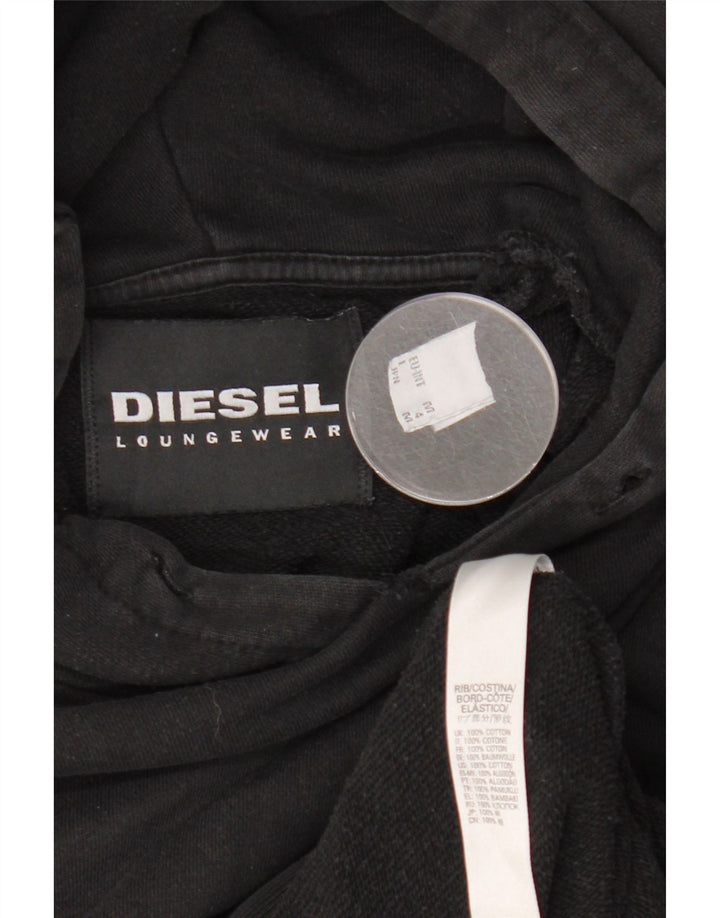 Diesel Pull à Capuche Graphique Homme Noir Moyen Coton
