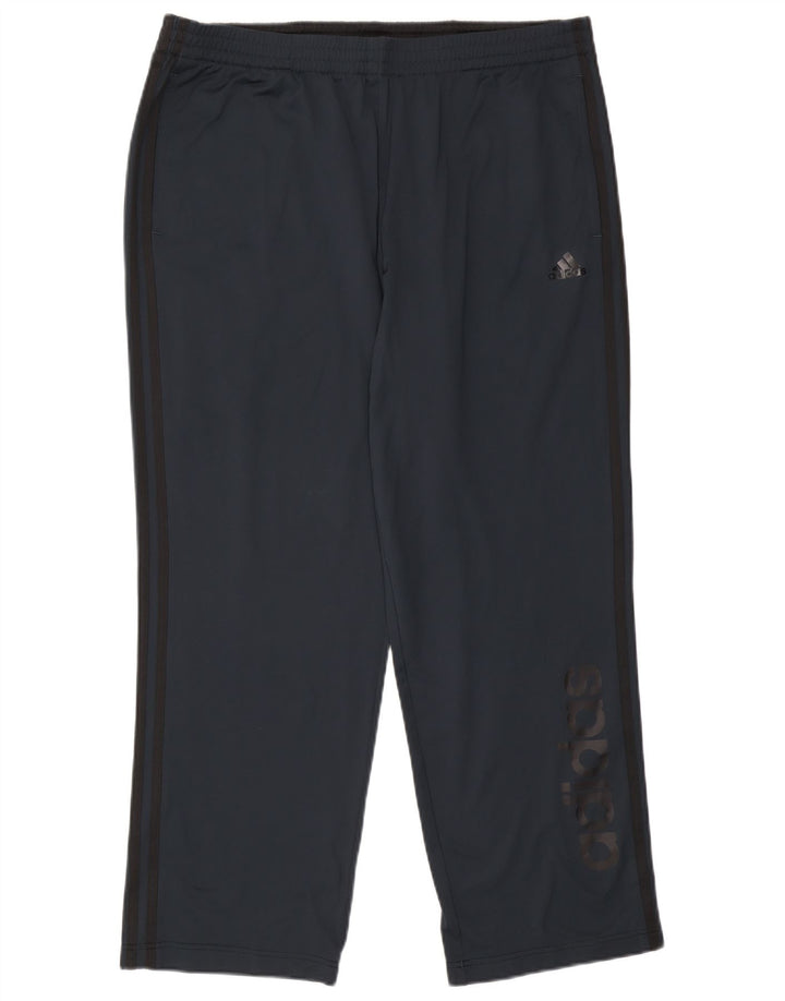 Adidas Pantalon de survêtement Climalite Graphic pour homme XL Bleu marine Polyester
