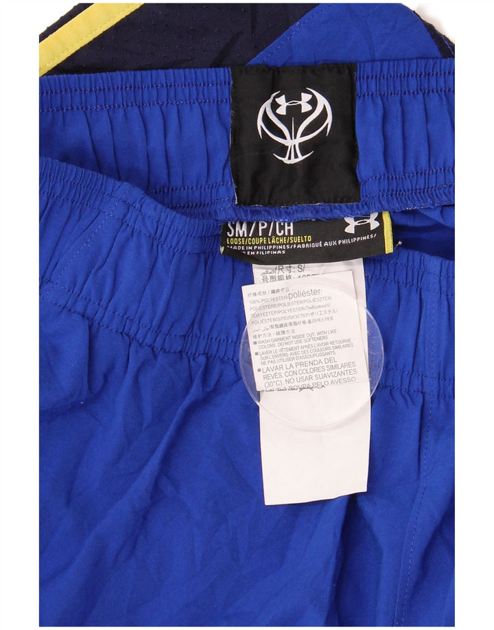 Under Armour Short de Sport Homme Small Bleu Colorblock Polyester