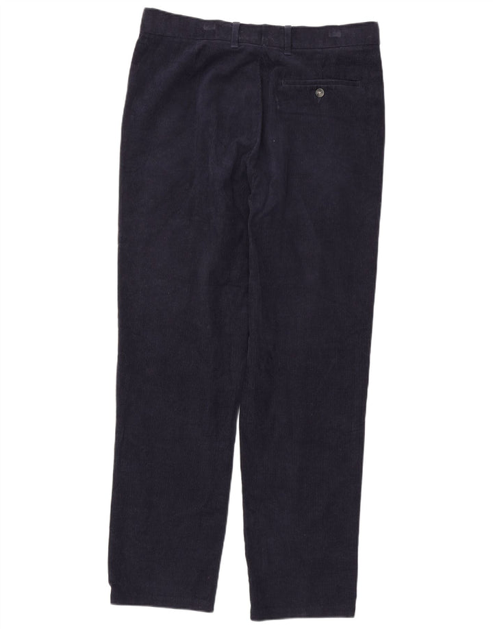 MARKS & SPENCER Pantalon en velours côtelé pour homme W34 L33 Bleu marine en coton