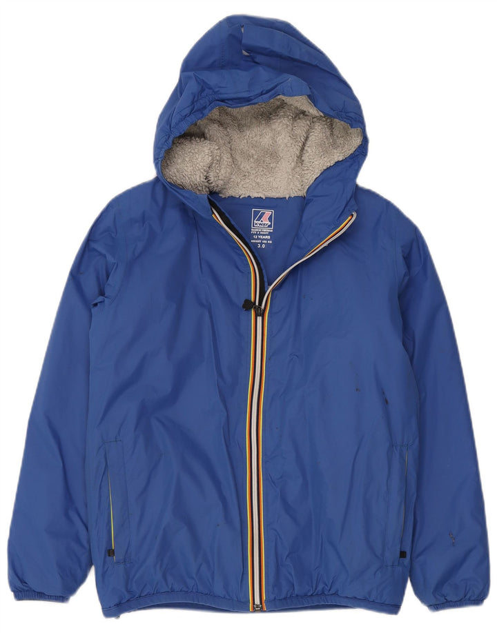 K-Way Veste coupe-vent à capuche garçon 11-12 ans Bleu Polyamide