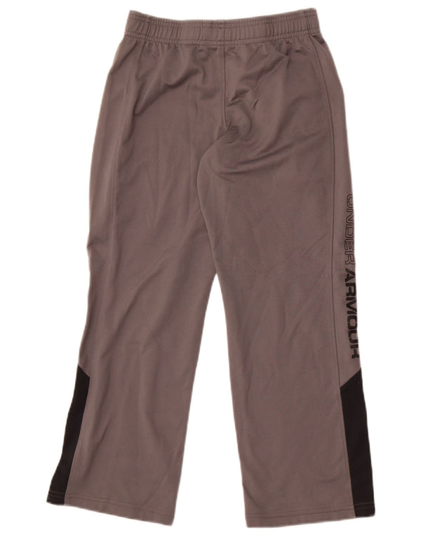 Under Armour Pantalon de Survêtement Garçon 7-8 Ans Small Gris Colorblock
