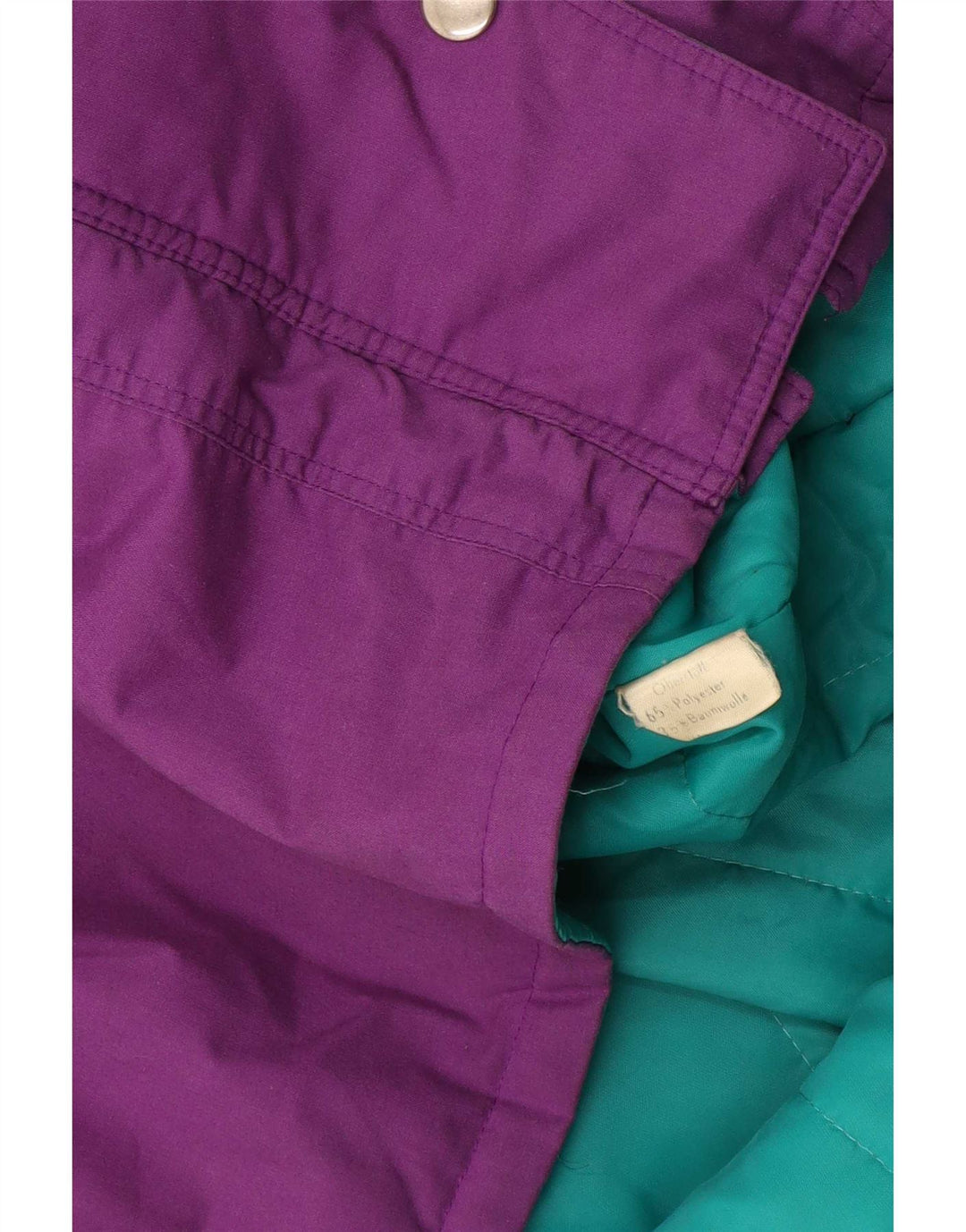 Veste coupe-vent femme vintage UK 18 XL Violet Colourblock Polyester