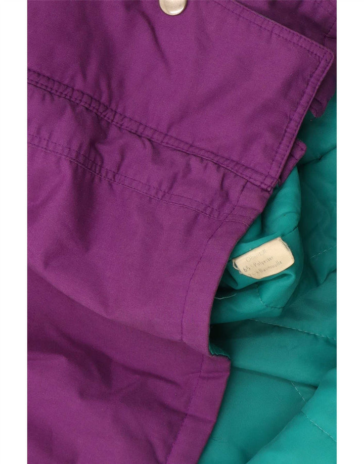Veste coupe-vent femme vintage UK 18 XL Violet Colourblock Polyester