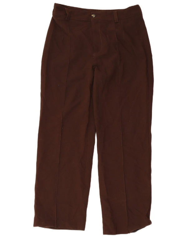 Zara Pantalon décontracté droit pour femme XL W32 L32 Marron