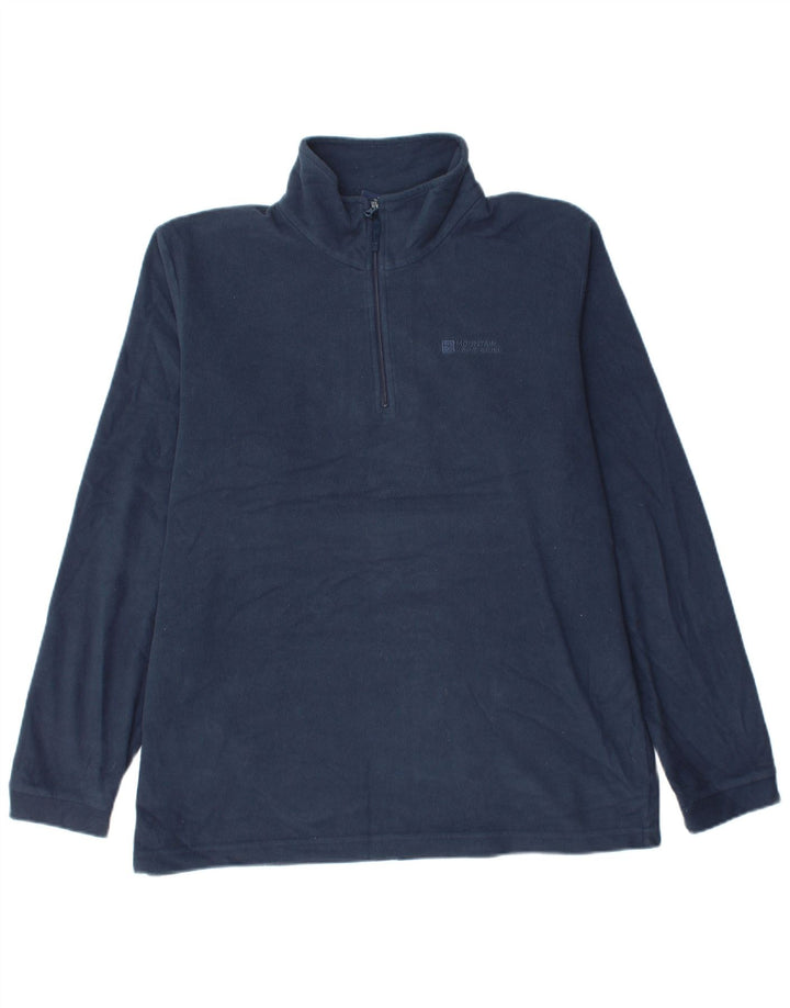 MOUNTAIN WAREHOUSE Pull Polaire à Col Zippé pour Homme Large Bleu Marine Polyester