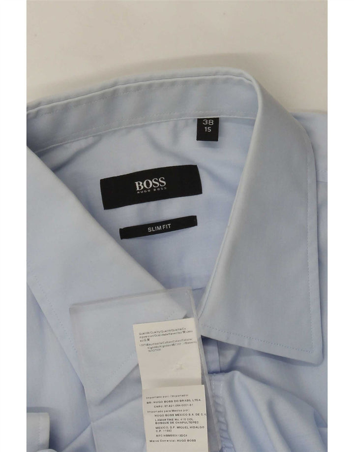Hugo Boss Chemise Slim Fit Homme Taille 38 15 Coton Bleu Moyen