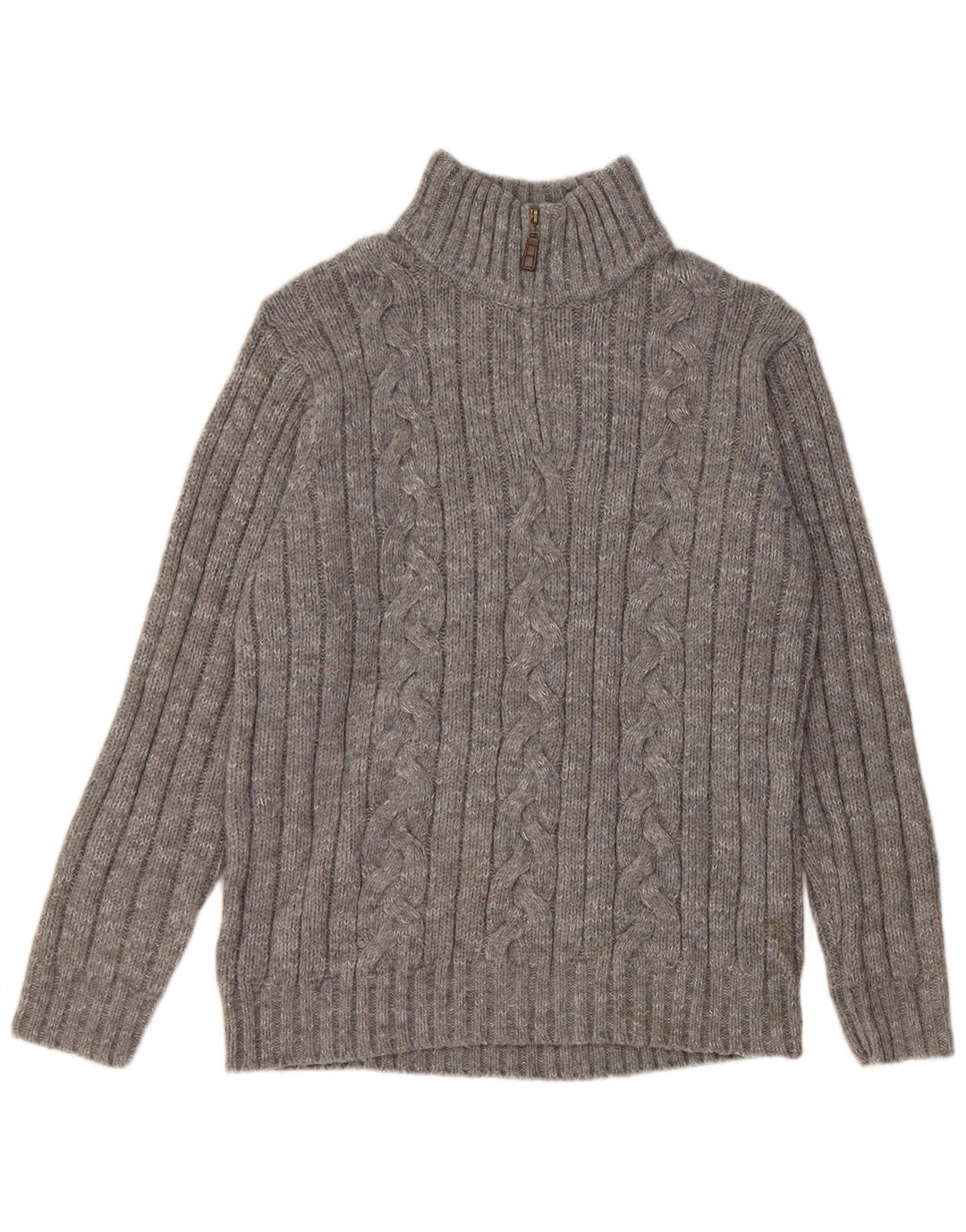Marks & Spencer Pull col zippé pour homme en acrylique moucheté grand gris